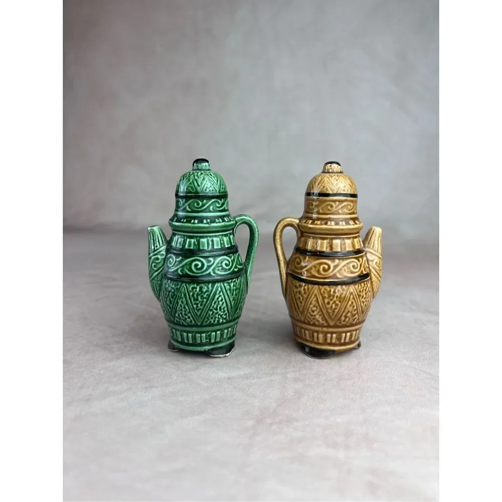Vintage Mod MCM Salt and Pepper Shakers 1970s 1960s